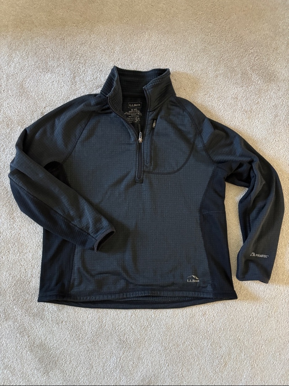 L.L. Bean women’s quarter zip. Size XL charcoal/black color.